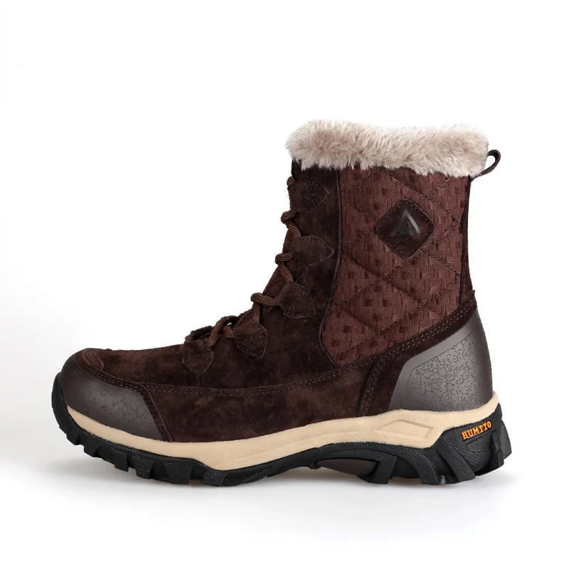 HUMTTO Hiking Shoes Outdoor Sneakers for Women Leather Mountain Trekking Snow Boots Sport Climbing Walking Safety Woman Boots