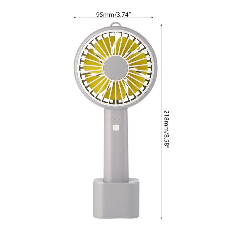 

1PC Handheld Portable Cartoon Base Fan Mini USB Hand 7 Blades Electric Desktop Table Fans for Home Office Travel