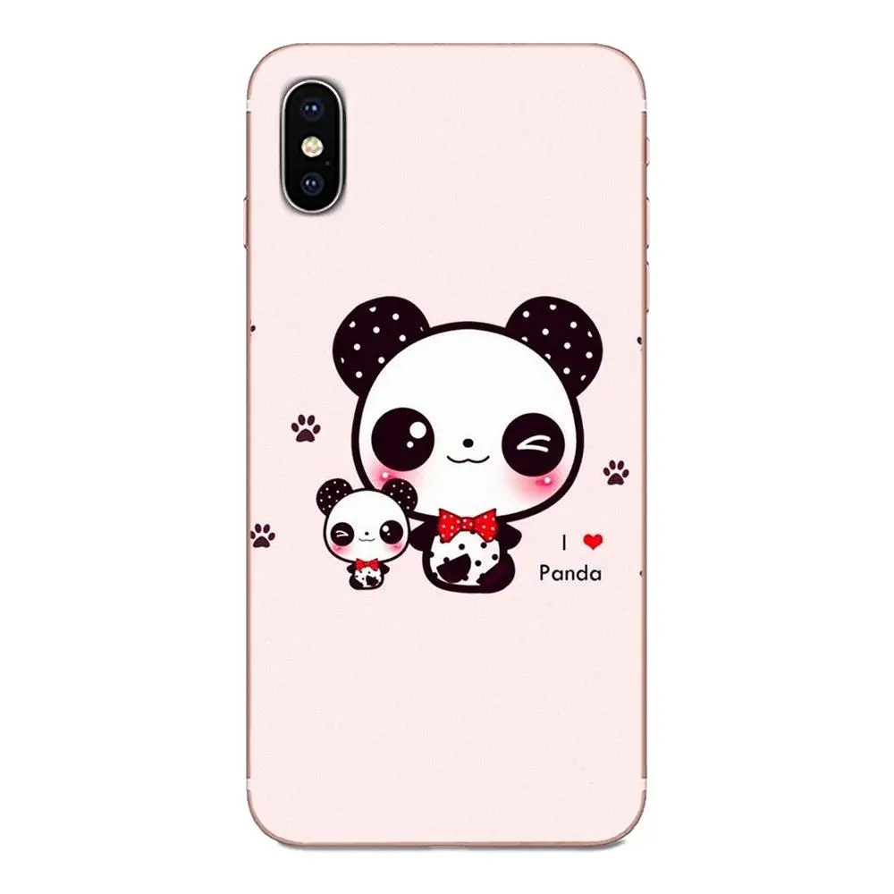 Милый мультфильм животных панда Черный Белый для Sony Xperia Z Z1 Z2 Z3 Z4 Z5 compact Mini M2 M4 M5 T3 E3