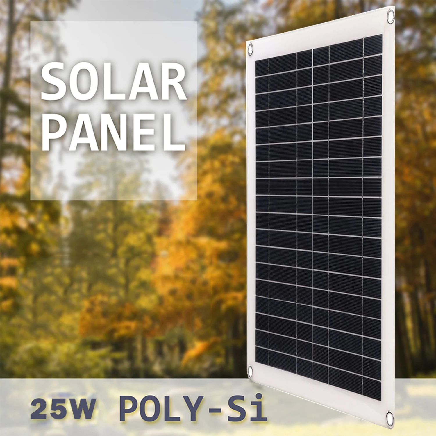 

25W Polycrystalline Solar Panel Dual USB Charging Battery Mobile Phone Charger +10A Controller
