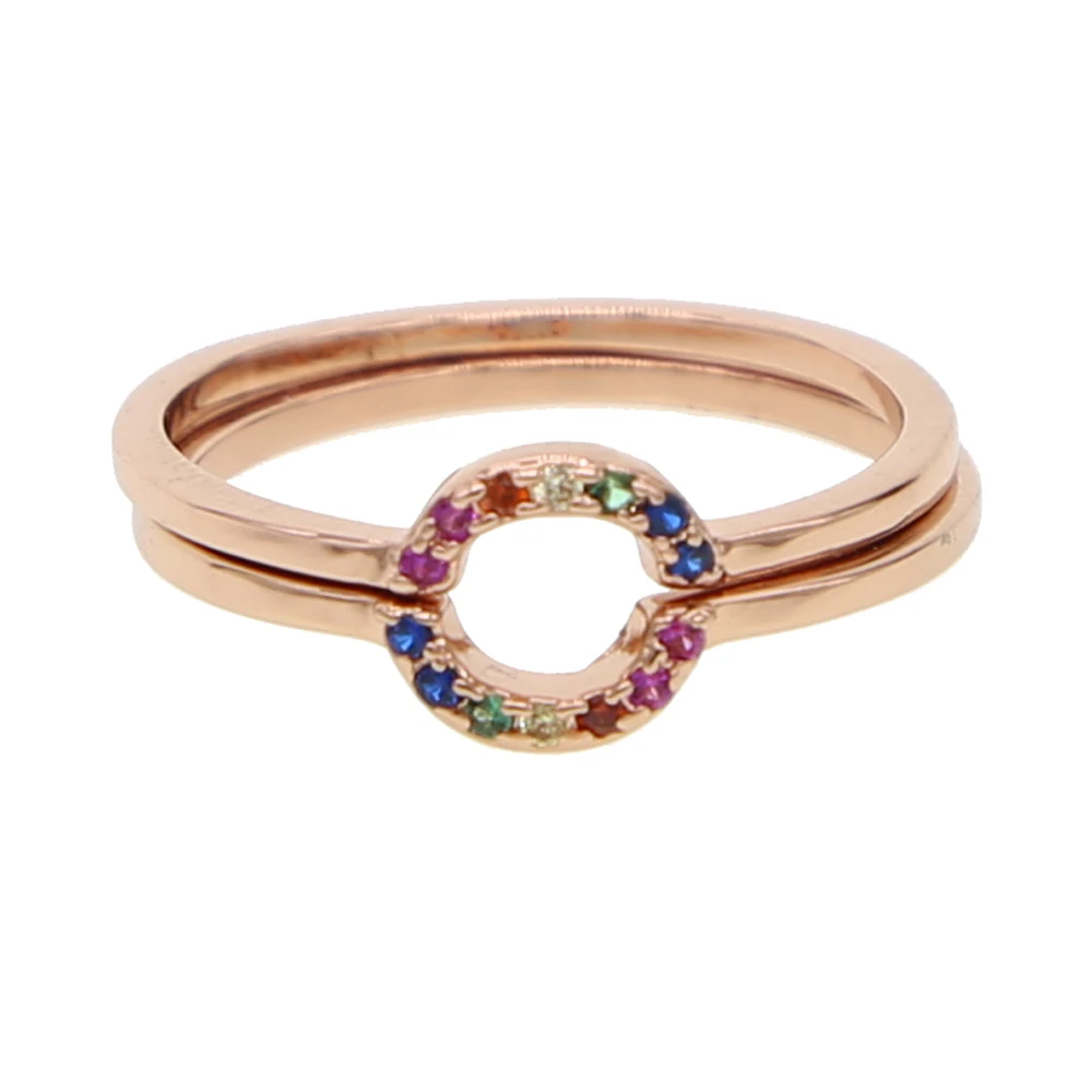 Классические розы золотая радужная кольцо для женщин оптовая продажа с фабрики