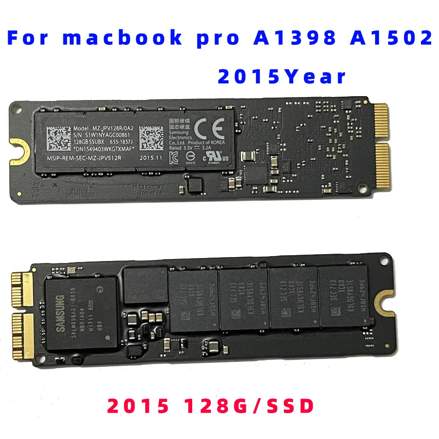 Оригинальный твердотельный накопитель 128G 256G 512G SSD для 2015 2016 2017 Macbook Pro Retina A1502 A1398 Air