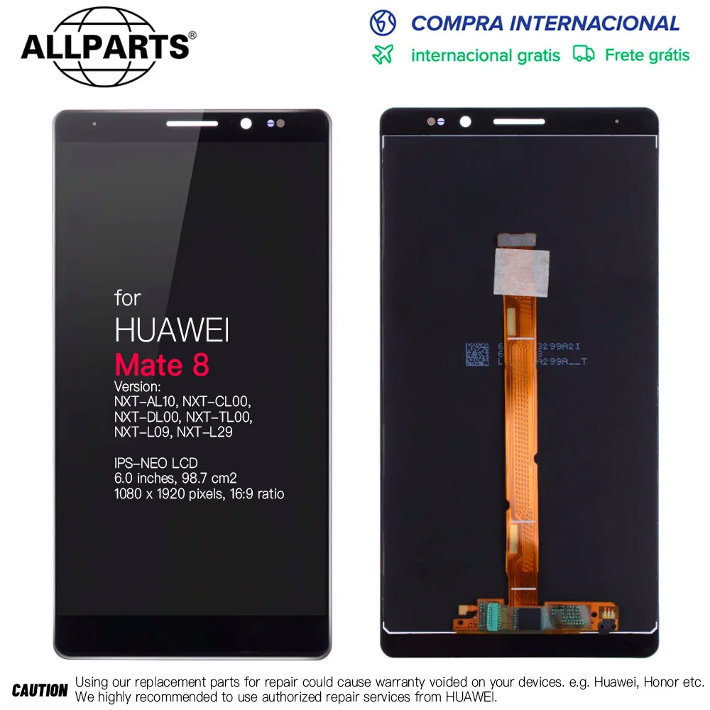 

6,0 дюймовый IPS-дисплей для HUAWEI Mate 8, сменный сенсорный ЖК-экран для Mate8 NXT-L29