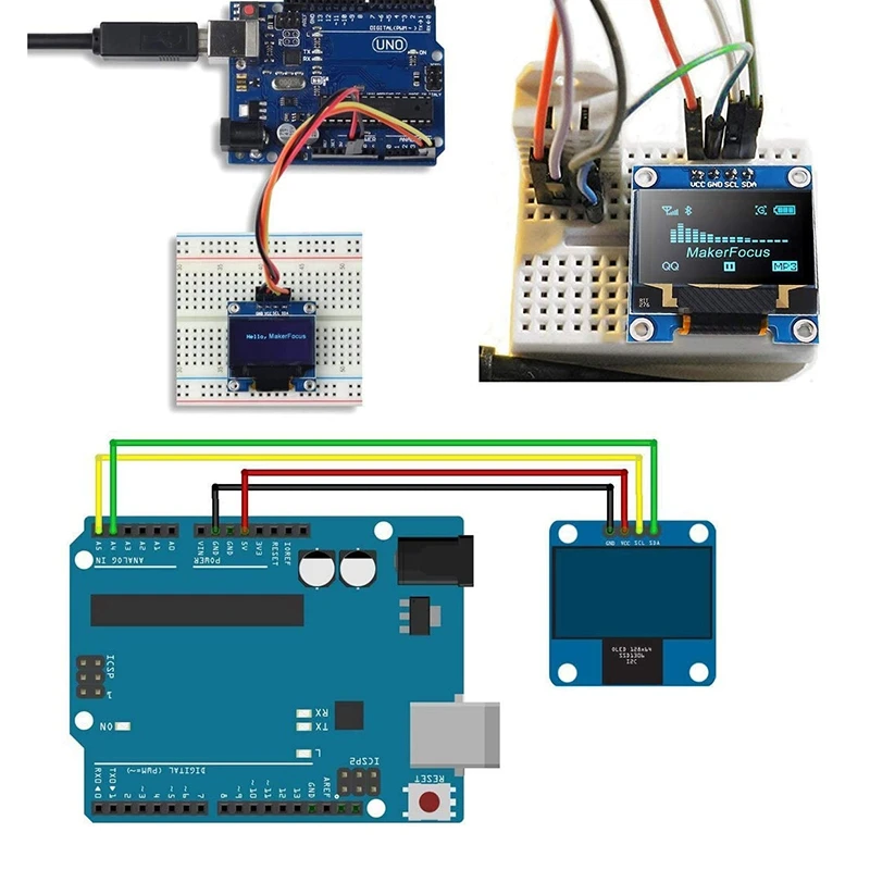 I2C O светодиодный дисплей 0 96 дюйма IIC Серийный ЖК модуль SSD1306 128 64 для Arduino с