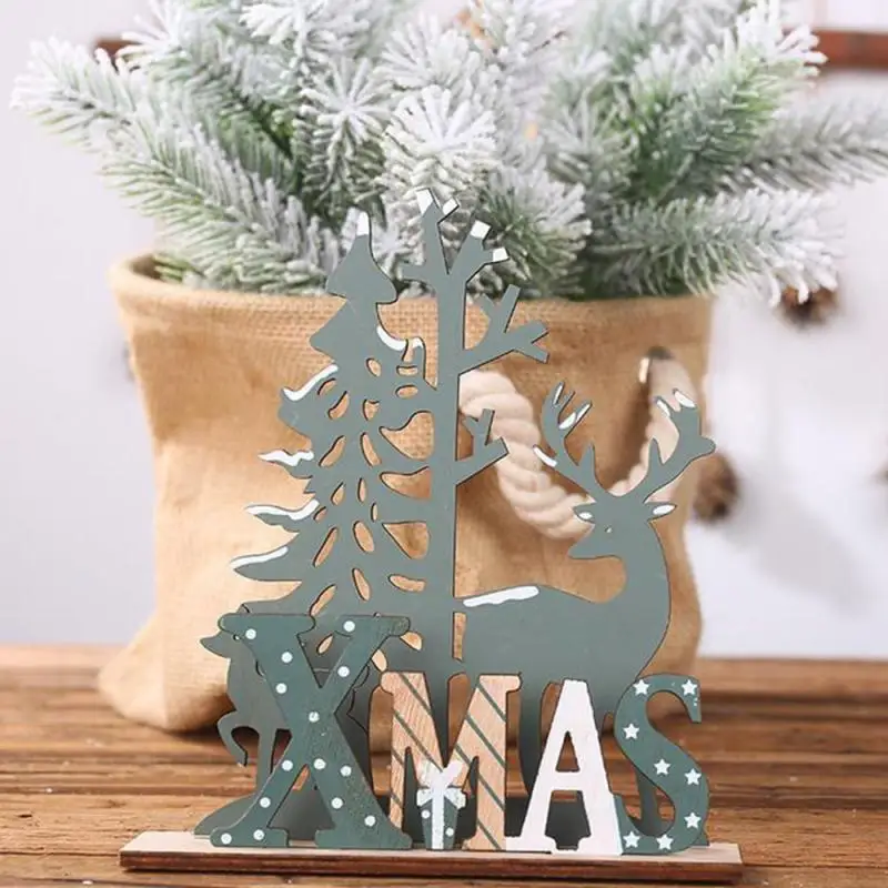 2019 деревянное Рождественское украшение с оленем для дома рождественские