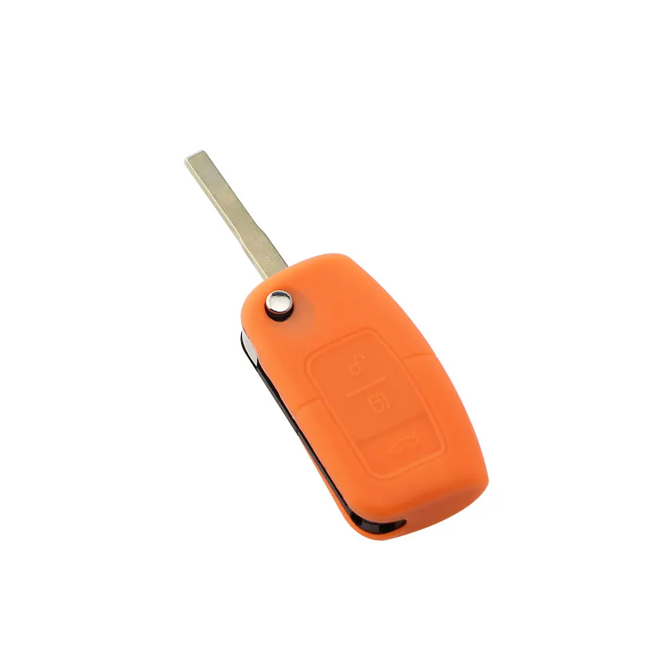 Высококачественный чехол с кольцом для ключей из силикагеля Чехол держатель Ford