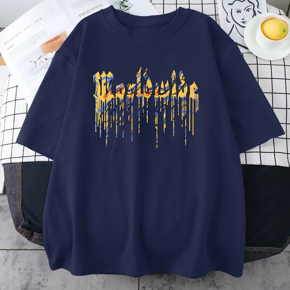 

Graffiti Printing Tshirts Female Fashion Casual Style T-shirt Vogue S-XXXL Cotton Tshirts Street S-XXXL Womans T-shirts