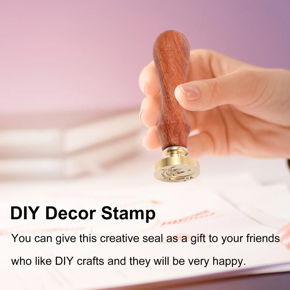 

1 Pc Creative Pattern Stamp Retro Style Stamps Moon and Crystal Pattern Wax Seal