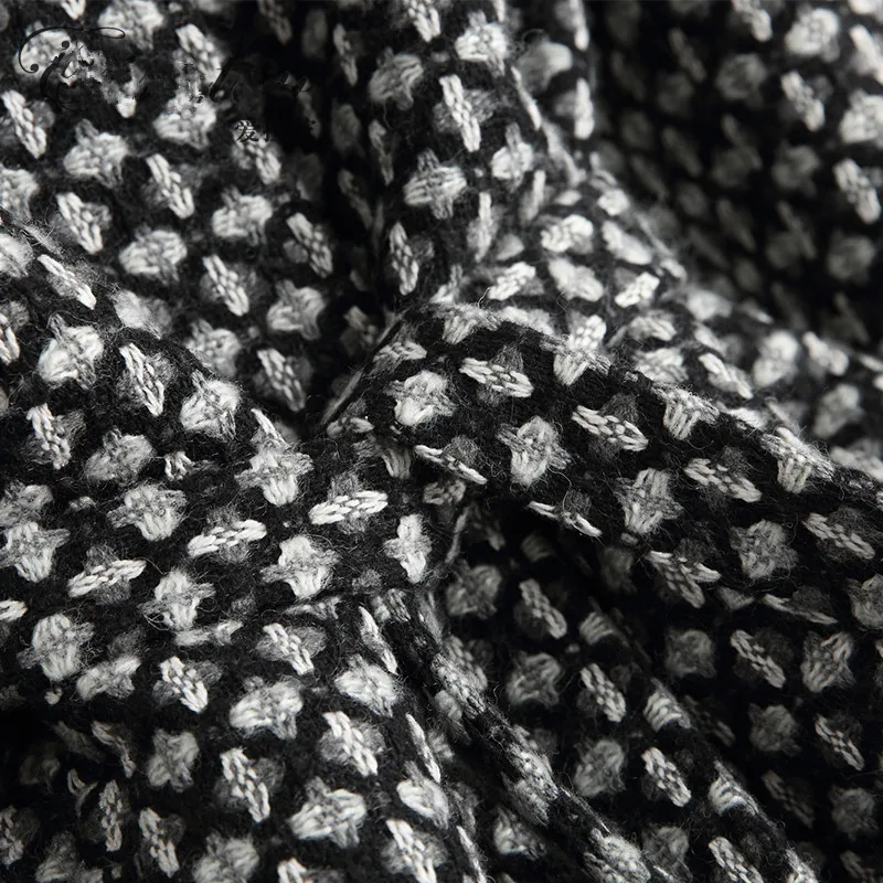 Женское твидовое меховое пальто Роскошные теплые меховые из ягненка зимняя