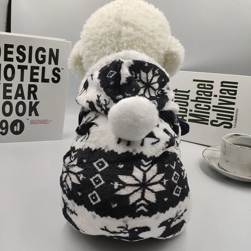 Одежда для собак зимние теплые куртки Щенок Рождественская Толстовка маленьких