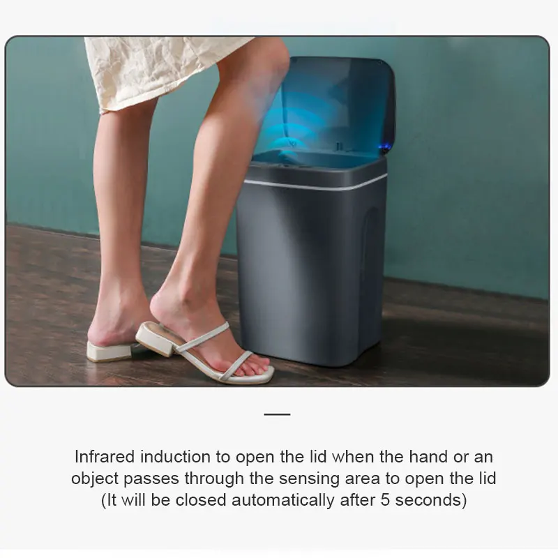 

Smart Automatic Induction Trash Can Household Mute Bedroom Bathroom Kitchen Storage Bucket Best Price