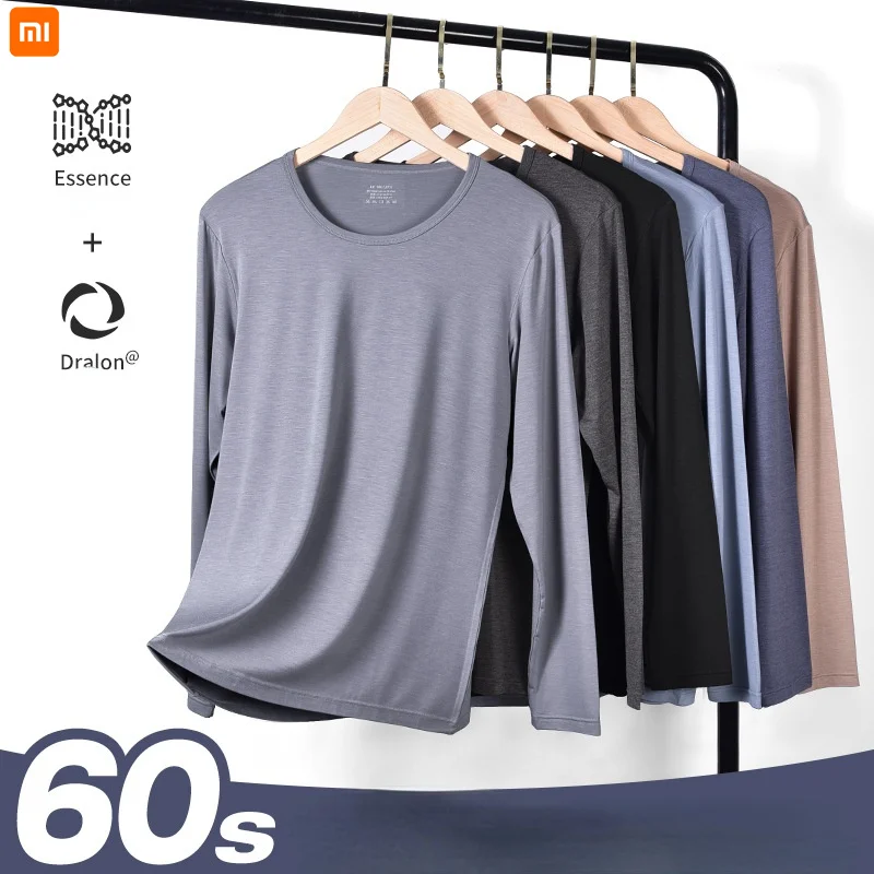 

xiaomi youpin Men's velvet thermal underwear protein peptide constant temperature moisture absorption bottoming shirt
