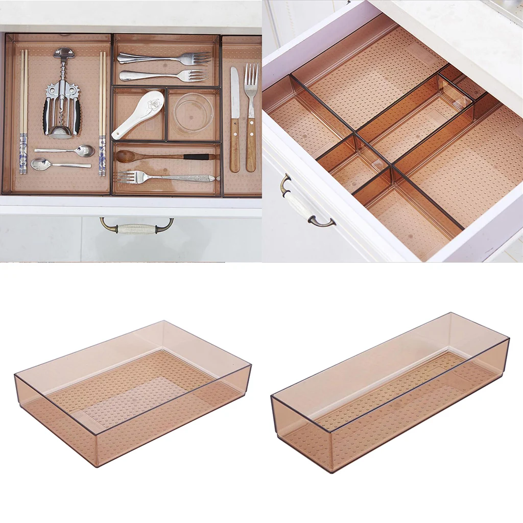 Drawer Organizer Dishes Cloths Adjustable Compartments Kitchen Tray for Utensil Cutlery Flatware | Дом и сад