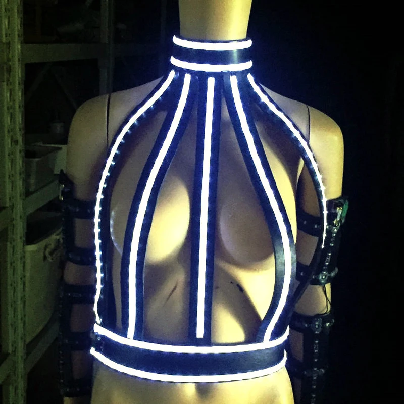 Светодиодный светящийся топ с подсветкой светодиодный костюм певицы танцовщицы