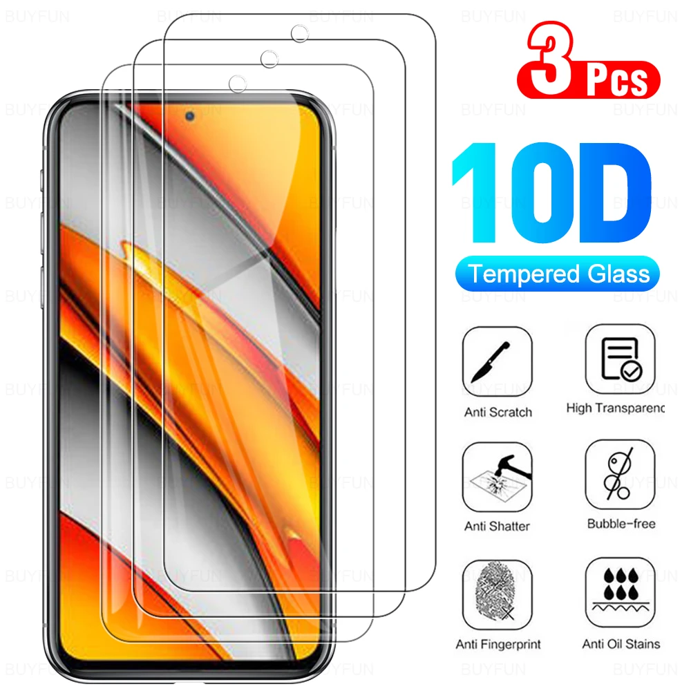 

Закаленное стекло для телефона Xiaomi Poco F3, защитная пленка с полным покрытием для Xiaomi Poco F3 X3 X3Pro X3Nfc, 3 шт.