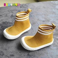 autumn kids boots flying woven boys sneakers breathable girls shoes soft bottom comfortable baby toddler boots single shoes