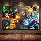 Коллекция супергероев Marvel: Тор, Железный человек, Халк, HD печать, Картина на холсте, детская спальня, гостиная, декоративная картина