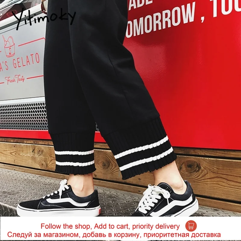 Yitimoky плюс размер брюки женские флис сгущает теплая зимняя одежда женщины