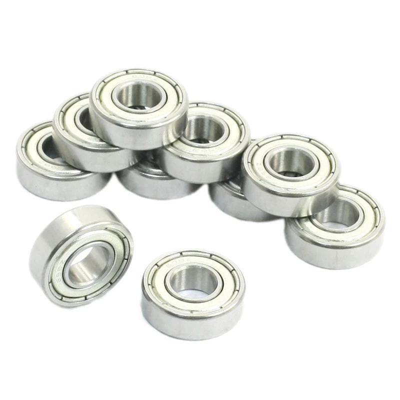 

8mm x 19mm x 6mm Sealed Deep Groove Radial Ball Bearings 698Z 10 Pcs