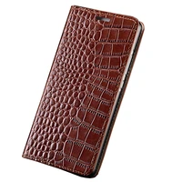 brand mobile phone case genuine leather crocodile flat texture phone case for iphone 11 11pro x 6 7 all handmade protection case