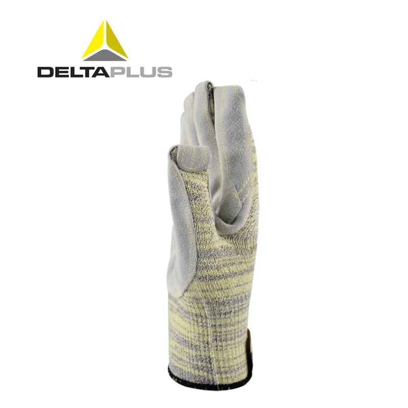 Защитные перчатки DELTAPLUS 5LV с защитой от порезов ладонь Воловья кожа усиление