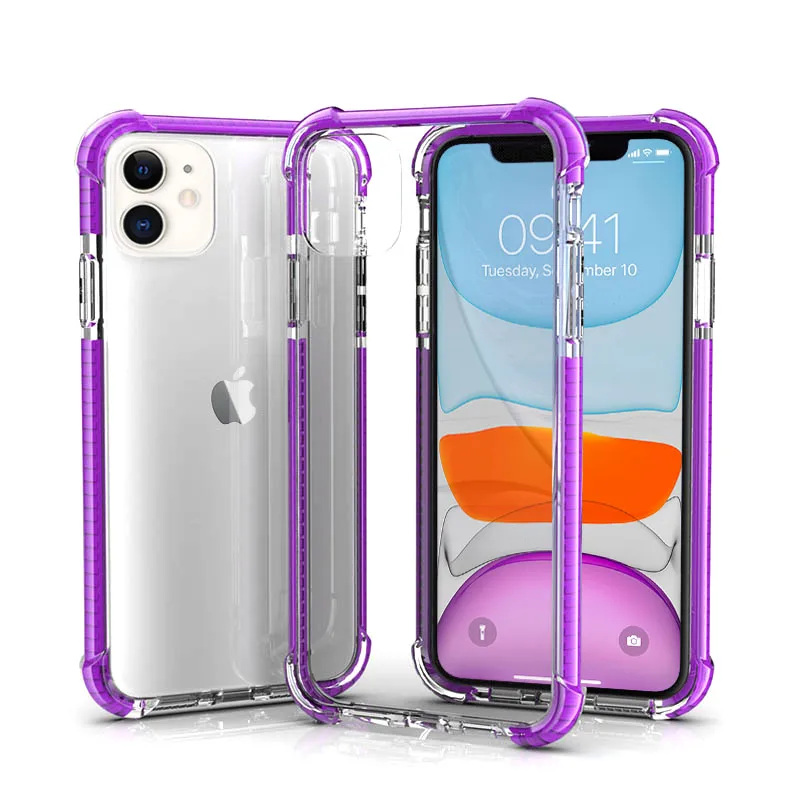 Для iPhone 11 чехол 5,8 дюймов 6,1 дюймов 6,8 дюймов гибридный ударопрочный ТПУ и PC задняя крышка для iPhone XS MAX XR - Цвет: Purple