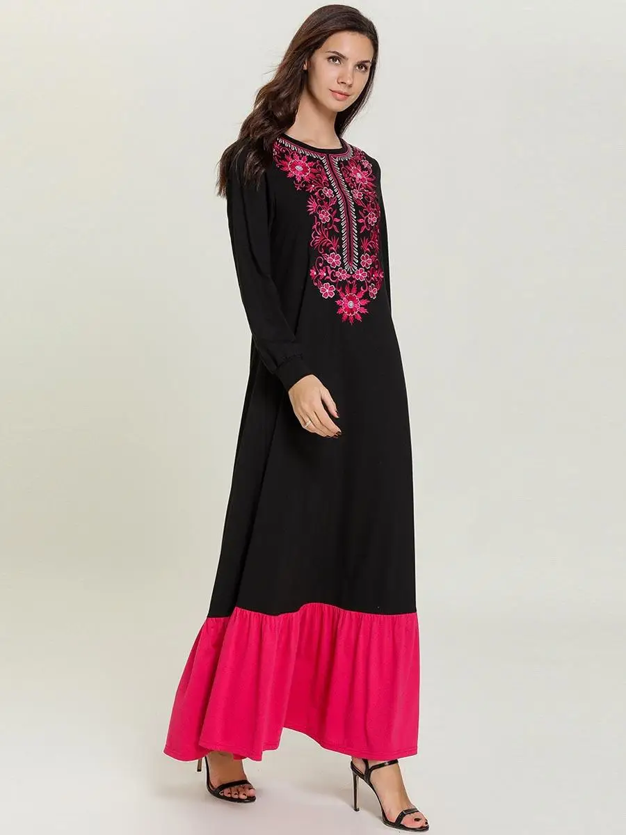 Женское мусульманское платье Дубай абайя кафтан кимоно длинное Юба эльбиз