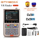 Видоискатель V8 GTMEDIAFreesat DVB-S2S2X, цифровой спутниковый искатель, спутниковый искатель высокой четкости, счетчик спутникового сигнала Satfinder 1080P
