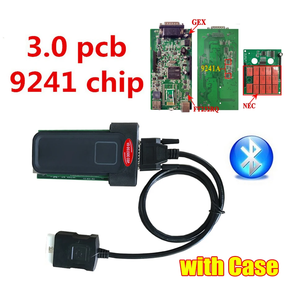 5 шт./лот DHL Лучшие V3.0 новые реле PCB 9241 чип для 2018.R0 2017.R3 Keygen OBD2 диагностический