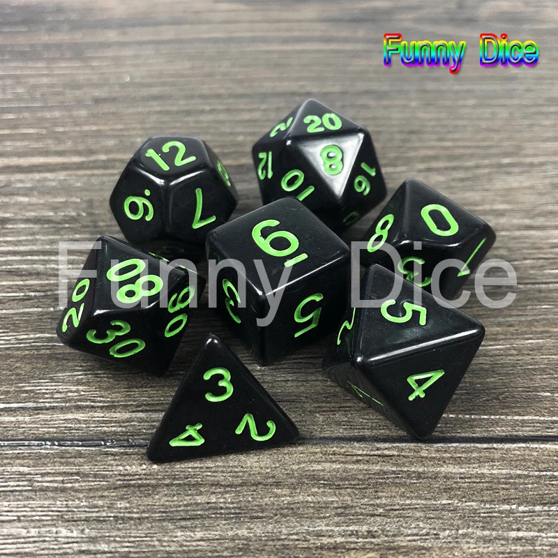 Отдых на открытом воздухе 7 шт./компл. кости многогранные d4 d6 d8 d10 d12 d20 игры 10 цветов