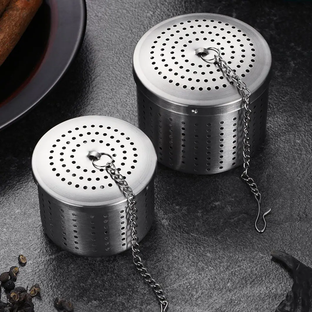 

Reusable Stainless Steel Seasoning Bucket Effectively Tea Leak Hot Pot Marinated Ball Soup Filter Creative Home Tea Strainers