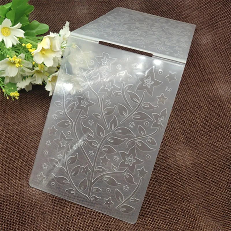 Звезда лист фон цветок печать DIY пластик папки для тиснения Скрапбукинг Бумага