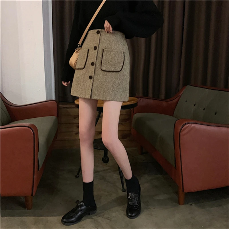 Мини юбка с высокой талией сексуальная Женская Весенняя коллекция 2019 винтажная