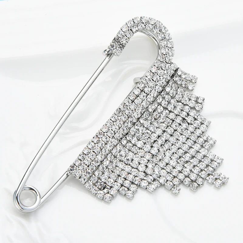 

Wuli&baby Shining Tassel Pins For Women Unisex Office Casual Suits Brooches Gifts