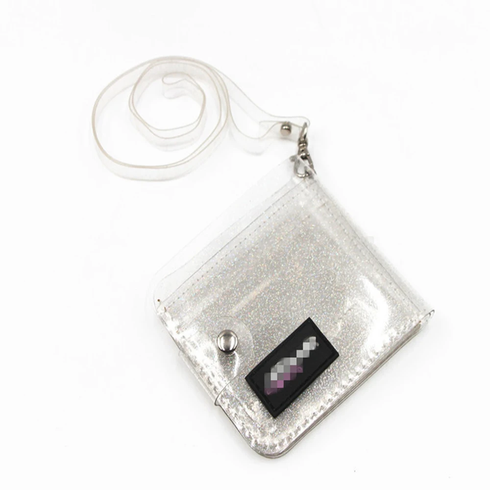 

Новинка 2021, прозрачная сумка для кредитных карт из ПВХ, складной держатель для удостоверения личности, модный простой Женский кошелек для 5 ...