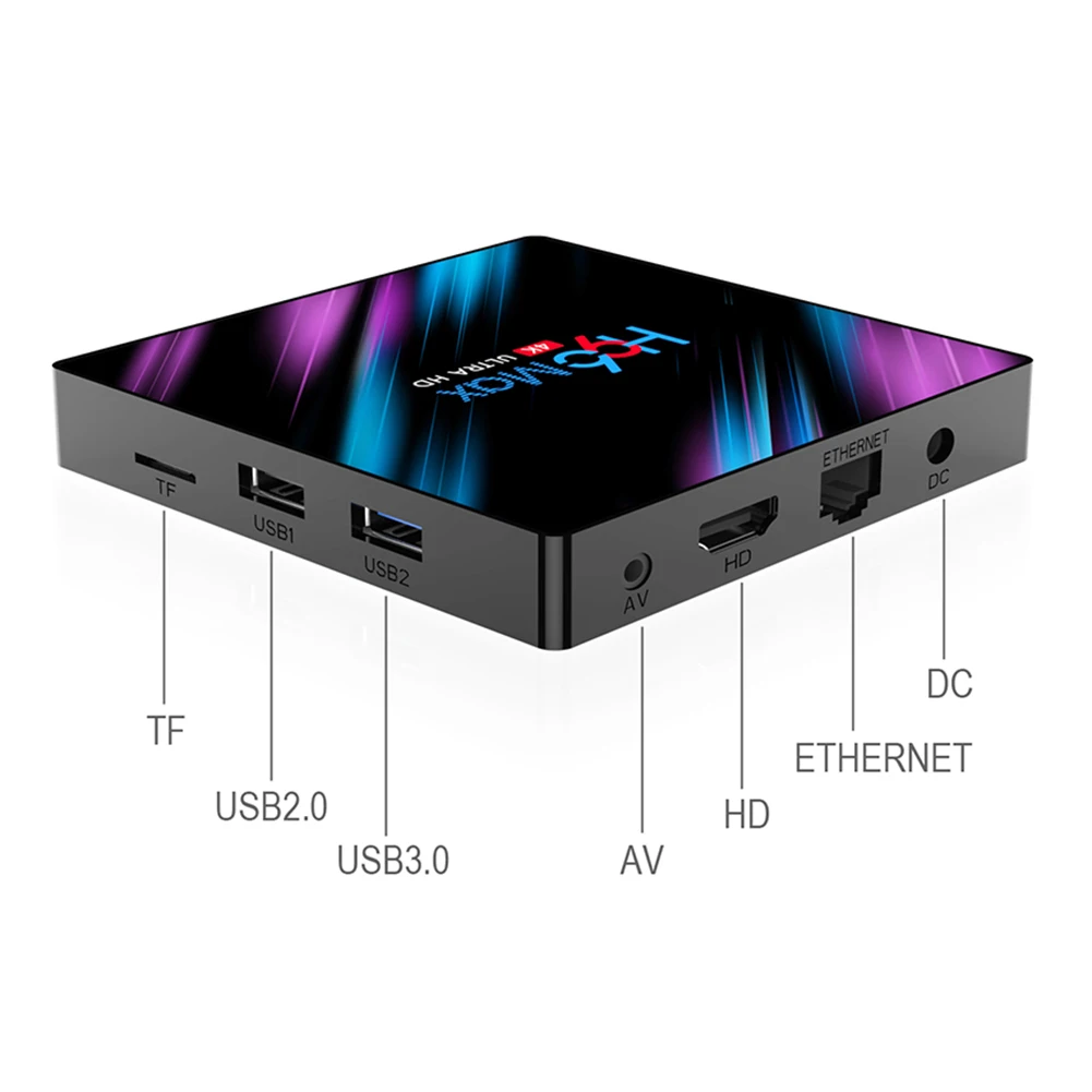 ТВ приставка Android 10 RK3318 2 ГБ 4 ОЗУ 16 32 64 Гб ПЗУ Четырехъядерный 4K 4G/5G WiFi Bluetooth Smart Media