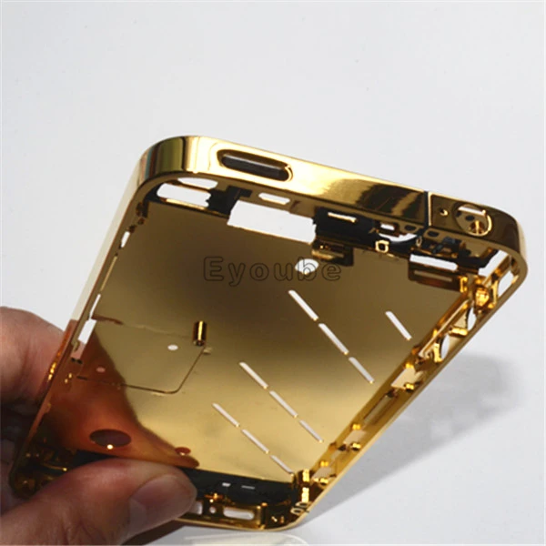 Для iphone 4g 4S ободок настоящий позолоченный ободок Золотой корпус для iphone 4 4g 4S