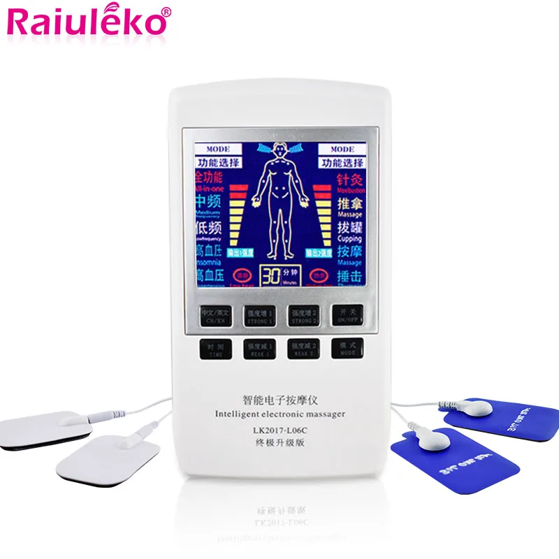 Tens EMS стимулятор мышц Многофункциональный Электрический массажер для