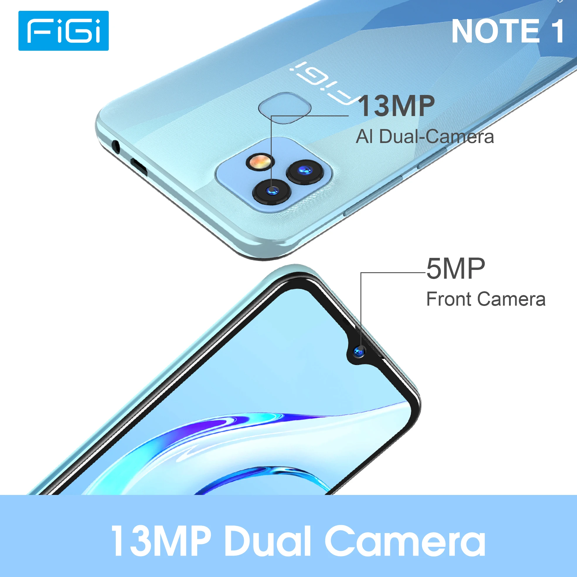 Cena [W Magazynie] FIGI Note 1 Odblokuj Smartfon 4GB 64GB Telefon Komórkowy 6. 6-calowy Wyświetlacz Helio P25 Octa Core 4000mAh 13MP Aparat Telefon Komórkowy