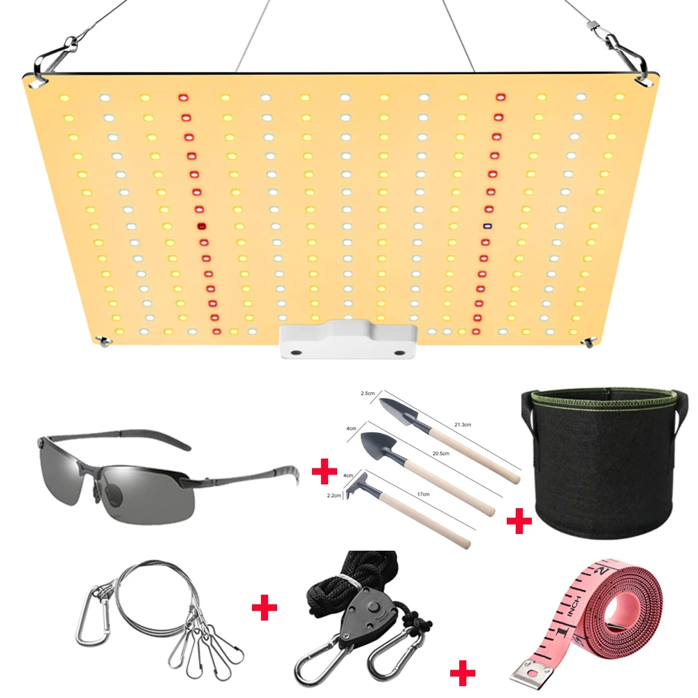 LED Grow Light 800W Samsung LM281b+ Diodes Quiet Fanless Full Spectrum Grow Light High PPFD For 5x5FT Coverage, Veg and Blooming
