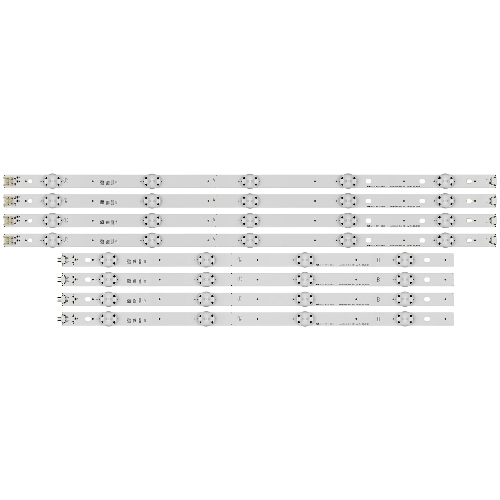 8 шт. светодиодный ная подсветка для LG 49LG61CH CK 49UF640 ZA 49UH610A 49LF5500 49UF6400 49UF6407 LGE WICOP 49inch UHD