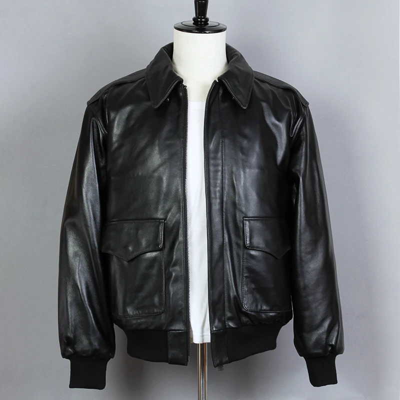 2020 модная мотоциклетная свободная Мужская куртка-бомбер из натуральной овечьей