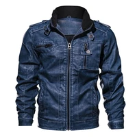 2021 fall mens fashion faux leather stand collar casual biker biker jacket lapel diagonal zipper jacket men