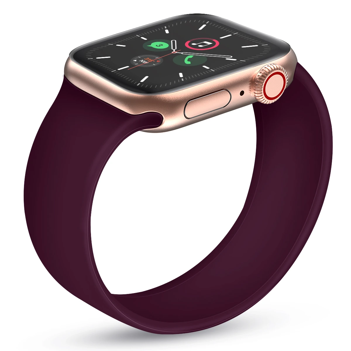 Ремешок спортивный силиконовый для Apple Watch Band Series 6 SE 44 мм 40 сменный Браслет Iwatch 5 4 3