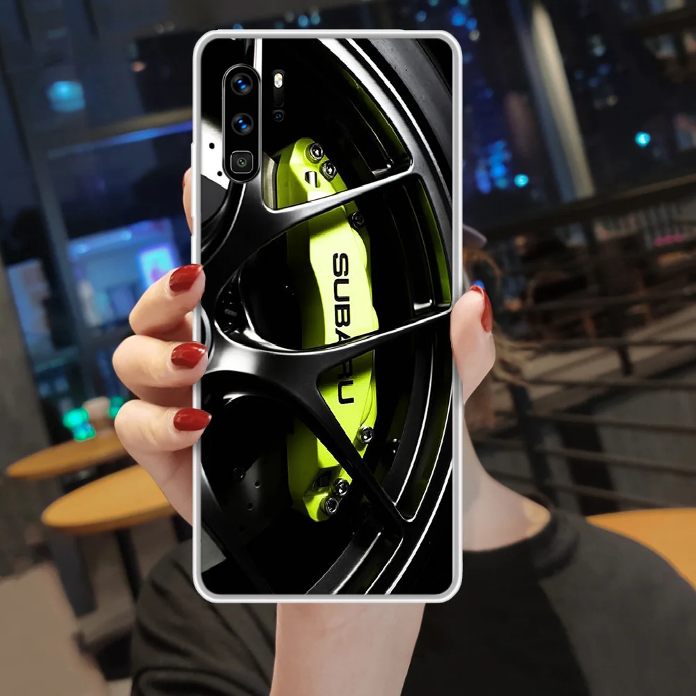 

Car S-Subarus WRX Sti Logo Phone Case Hull For HUAWEI P 8 9 10 20 30 40 Smart Lite 2017 19 Pro Z transparent Shell Silicone