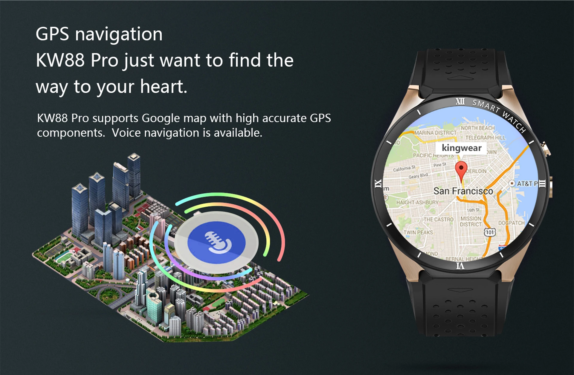 Смарт-часы KW88 Pro Android 7,0 1 Гб+ 16 Гб Bluetooth wifi 3g sim-карта gps Smartwatch 400*400 экран с 2,0 Мп камерой SmartWatch