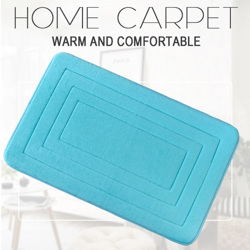 Впитывающий нескользящий коврик для ванной моющийся из пены с эффектом памяти