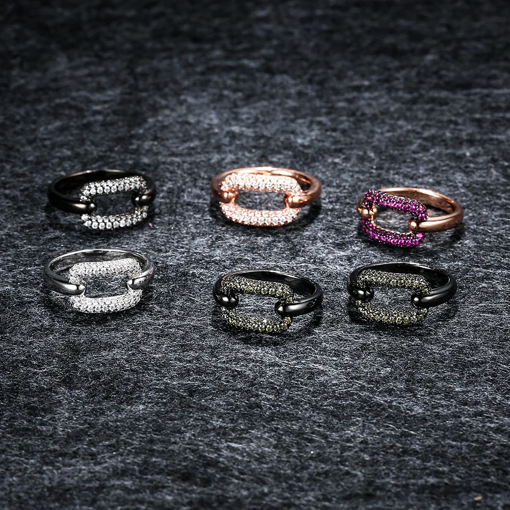 

LIDU высокое качество 925 Серебряный набор бриллиантов геометрическое кольцо многоцветный индивидуальный элегантный фотоэлемент в подарок д...