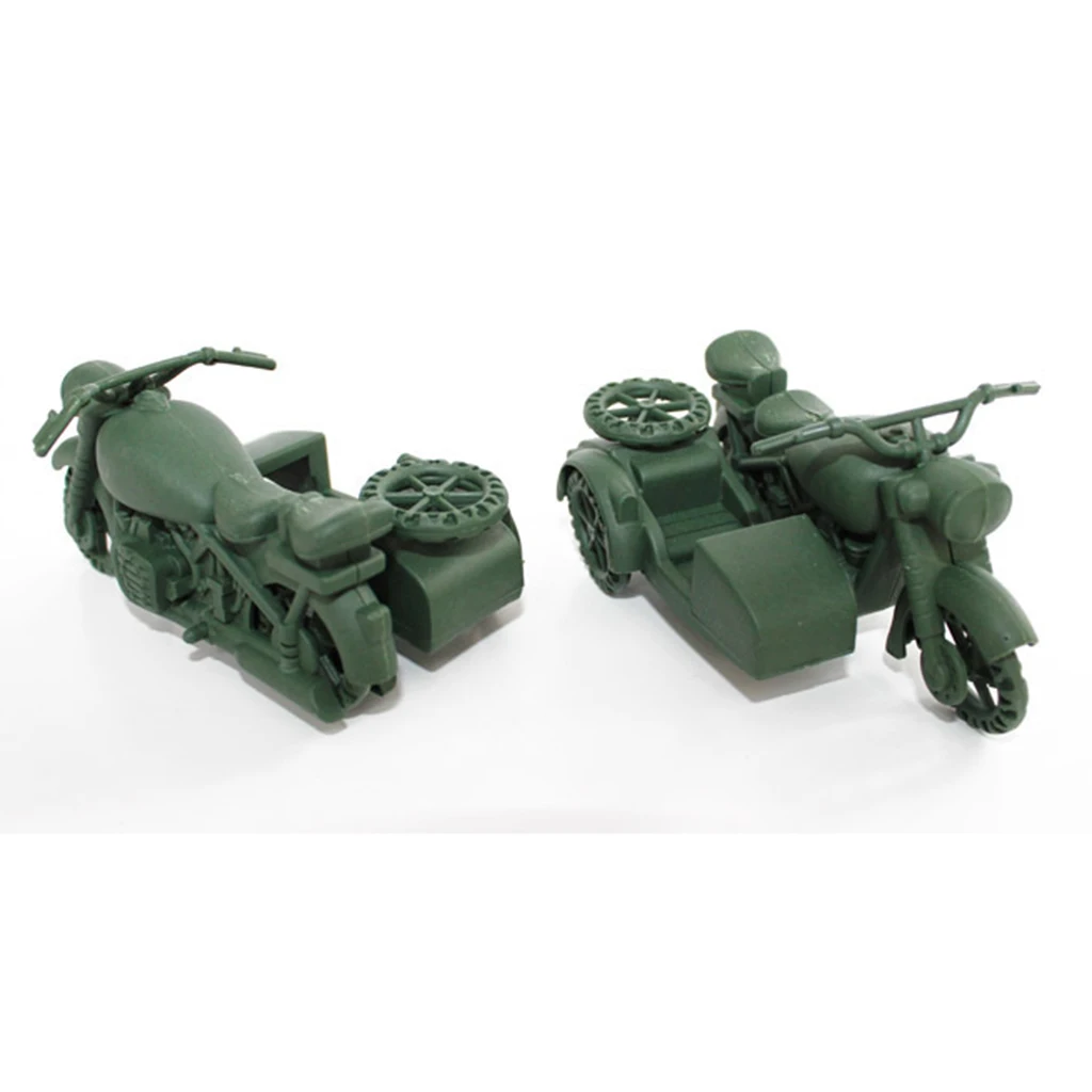 

Novel Toy World War II Army German Motorbike Vehicle Model Army Base Accs Army Sand Scene Model Toys Gift
