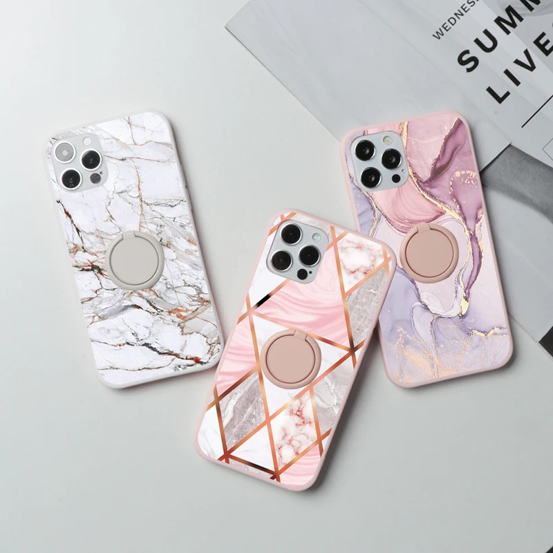 Силиконовый чехол с кольцом-держателем для Huawei P Smart 2019 2021 P40 P20 P30 Pro Honor 8X 8A 9X 10i Mate 10